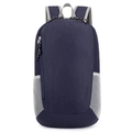 Sac à dos de randonnée pliable bleu marine avec poches latérales en filet et zip avant - Bleu clair