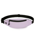 Light purple water-resistant nylon waist bag for women featuring a black adjustable strap - Violet Waist Bag