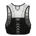 Gilet d'hydratation pour marathon noir et blanc avec bandes réfléchissantes de sécurité - Noir