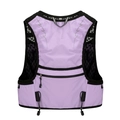 Light purple breathable running vest with black mesh paneling and a back zipper pocket - Purple