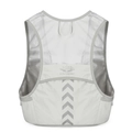 Gilet d'hydratation blanc pour marathon avec mesh respirant et bandes réfléchissantes - Gris