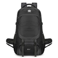 Black 85L high-capacity outdoor hiking backpack for camping and professional mountaineering - One Size / Black