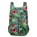 Foldable lightweight backpack with tropical floral and green leaf botanical print design - Green Leaf Pattern