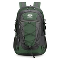 Outdoor hiking backpack in green and grey with elastic straps and VANAHEIMR logo - Green