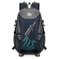 Sac à dos randonnée 40L bleu marine avec nylon ripstop et soutien dorsal ergonomique - Bleu clair