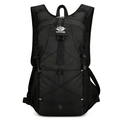Schwarzer Fahrradrucksack mit elastischen Kordeln und Bergelogo für Outdoor-Sport - Schwarz