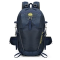 Deep blue 35L outdoor hiking backpack with ergonomic support and ripstop fabric - Dark Blue