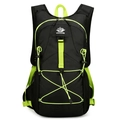 Outdoor Fahrradrucksack in Schwarz und Neongrün mit leichter Ripstop-Textur - Schwarz & Grün