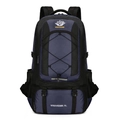 Zaino da trekking 75L in nylon blu scuro e nero con logo VANAHEIMR per viaggi all'aperto - 75L / Blu scuro