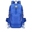 Blue 30L outdoor hiking backpack with durable honeycomb texture and waist support - Sapphire Blue