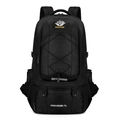 75L large capacity black hiking backpack with multi-layer storage for outdoor travel - 75L / Black