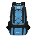 Zaino da trekking 75L blu reale e nero con marchio Vanaheimr e cinghie - 75L / Blu Reale