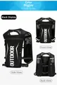 Three views of lightweight nylon running vest with breathable mesh and Outdoor logo - Black