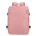 Mochila rosa para portátil de negocios con gran capacidad y compartimento de separación - Rosa