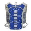 Zaino da corsa in nylon blu reale con rete traspirante e scritta Outdoor - Blu Reale