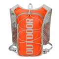 Mochila de nailon multifuncional para correr en naranja con sistema de cuerda reflectante - Mochila Y Botella De Agua Y Bolsa De Agua Azul / Naranja