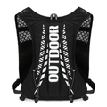 Lightweight black hydration vest for running with white outdoor letter print - Compact / Black