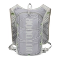Mochila de running en gris claro de nailon con letras reflectantes para exteriores - Mochila Y Botella De Agua Y Bolsa De Agua Azul / Gris
