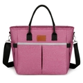 Waterproof rose red insulated picnic bag with reflective stripe and adjustable strap - Pink