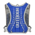 Lightweight blue hydration vest for trail running featuring reflective OUTDOOR text - Compact / Sapphire Blue