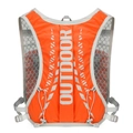 Lightweight orange outdoor hydration vest backpack with breathable mesh and buckle - Compact / Orange