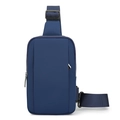 Borsa a tracolla blu navy in tessuto di nylon impermeabile per viaggi all'aperto - Blu scuro