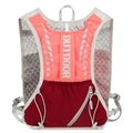 Breathable coral orange running vest with reflective outdoor logo and adjustable straps - Pink