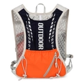 Navy and orange breathable hydration vest for trail running and outdoor marathon sports - Dark Blue and Orange