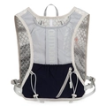 Navy and grey breathable running vest pack with reflective outdoor lettering detail - Dark Blue and Gray