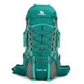 60L teal green and grey outdoor hiking backpack for camping and professional trekking - 60L / Green