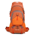 Zaino da trekking arancione 80L in nylon resistente per escursionismo e campeggio - Arancione