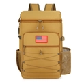 Mochila térmica táctica caqui con parche de bandera americana y cordón elástico frontal - 36-55L / Caqui