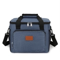 Bolsa térmica azul oscuro para el almuerzo con correa al hombro y bolsillos de malla - Azul Bentley