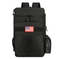 Schwarzer Taktik-Kühlrucksack mit US-Flaggen-Patch und Netztaschen zum Wandern - 36-55L / Schwarz
