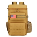 Isolierter taktischer Khaki-Kühlrucksack mit US-Flaggen-Patch und MOLLE-System-Gurtband - Khaki