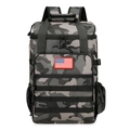 Isolierter taktischer Kühlrucksack mit grauem Camouflage und USA-Flaggen-Aufnäher - Grau Camouflage