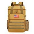 Taktischer isolierter Kühlrucksack in Wüsten-Khaki mit US-Flaggen-Patch und MOLLE-System - Khaki