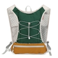 Forest green and ginger lightweight hydration vest with breathable mesh for trail running - 20x4x40cm / Emerald