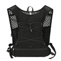 Schwarze wasserfeste Laufweste mit atmungsaktivem Mesh und elastischen Kordelzügen - 20x4x40cm / Premium-Schwarz