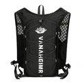 Black lightweight cycling vest backpack with breathable mesh and elastic compression cords - 21x7x38cm / 8814 Noble Black