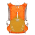 Outdoor sports backpack in bright orange and ginger yellow with reflective straps - 33x13x46cm / Peak Orange