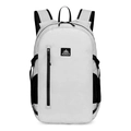 Wasserdichter weißer Wanderrucksack mit schwarzen Akzenten und Azela-Markenlogo - Grau
