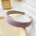 Minimalistisches gepolstertes Stirnband in Lavendelviolett mit mattem Finish - Lavendel