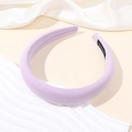 Padded lavender light purple cotton headband with handmade label for women hair styling - Purple
