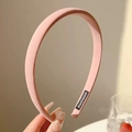 Rosa Stoff-Haarreif für Damen mit handgefertigtem Etikett-Detail im Innenbereich - Rosa