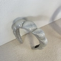 Cerchietto imbottito argento con riflessi metallici e design a bolle bombate - Argento Bianco