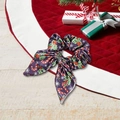 Coletero con lazo francés morado con estampados navideños de acebo y caramelos - Estilo de Hoja de Acebo Púrpura Oscuro (LH2408048-D)