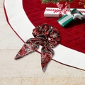 Chouchou de Noël avec oreilles de lapin et motifs de houx rouge et vert festif - Style Houx à Carreaux Vert Noir (LH2408048-J)