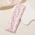 Elastic satin headband featuring cute pink bow patterns and a soft silky texture - Ribbon Bowknot