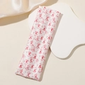 Elastic headband featuring cute pink bow and heart patterns on a white fabric base - Red Heart Bowknot